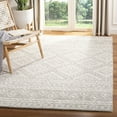 thumbnail image 1 of SAFAVIEH Micro-Loop Regis Geometric Aztec Wool Area Rug, Grey/Ivory, 5' x 5' Square, 1 of 7