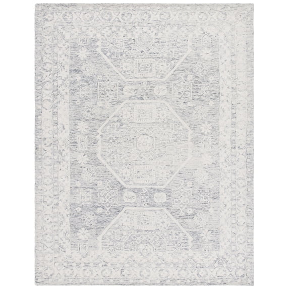 SAFAVIEH Micro-Loop Robina Floral Area Rug, Charcoal/Ivory, 2' x 3'