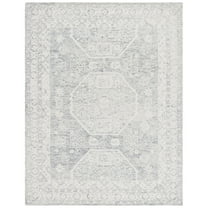 SAFAVIEH Micro-Loop Robina Floral Area Rug, Charcoal/Ivory, 8' x 10'