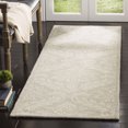 thumbnail image 1 of SAFAVIEH Micro-Loop Romain Damask Floral Wool Runner Rug, Silver, 2'3" x 7', 1 of 5