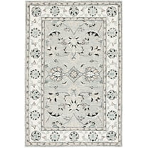 SAFAVIEH Micro-Loop Warwick Medallion Area Rug, Grey/Ivory, 8' x 10'