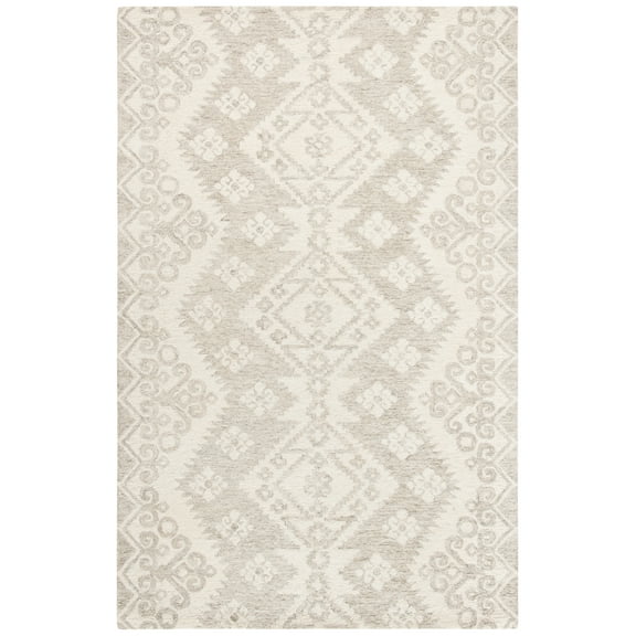 SAFAVIEH Micro-Loop Winona Geometric Striped Area Rug, Ivory/Beige, 2'3" x 4'