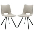 thumbnail image 1 of SAFAVIEH Mika Tufted Dining Chair, Stone Grey, Set of 2 (23.8 in. W x 19.3 in. D x 33 in. H), 1 of 13
