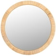 SAFAVIEH Mila 35.75" x 35.75" Natural Natural Wall Mirror