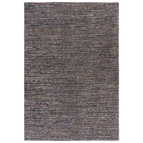 SAFAVIEH Mila Colton Distressed Polyester Area Rug, Beige/Black, 4' x 6'