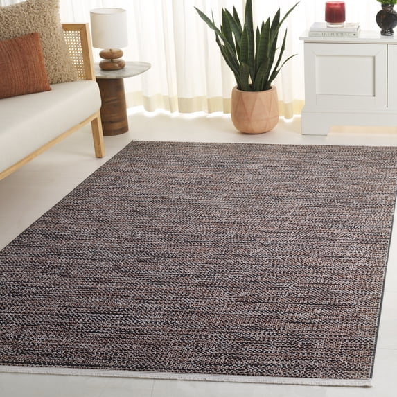 Safavieh Mila Colton Distressed Polyester Area Rug, Beige/Black, 5'3" x 7'6"
