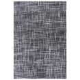 thumbnail image 1 of SAFAVIEH Mila Heidi Geometric Striped Polyester Area Rug, Light Grey/Black, 5'3" x 7'6", 1 of 11