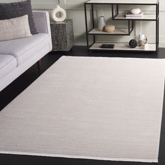 Safavieh Mila Kimberly Striped Polyester Area Rug, Ivory/Light Gray, 5'3" x 7'6"