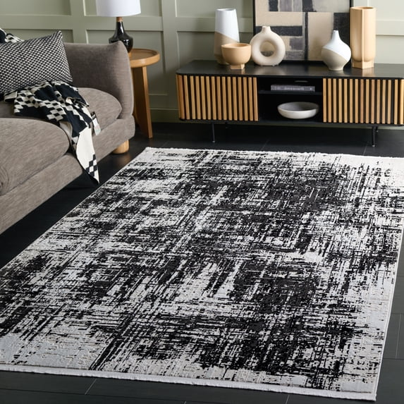 Safavieh Mila Marquis Abstract Area Rug, Ivory/Black, 5'3" x 7'6"