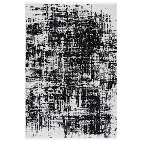 SAFAVIEH Mila Marquis Abstract Area Rug, Ivory/Black, 8' x 10'