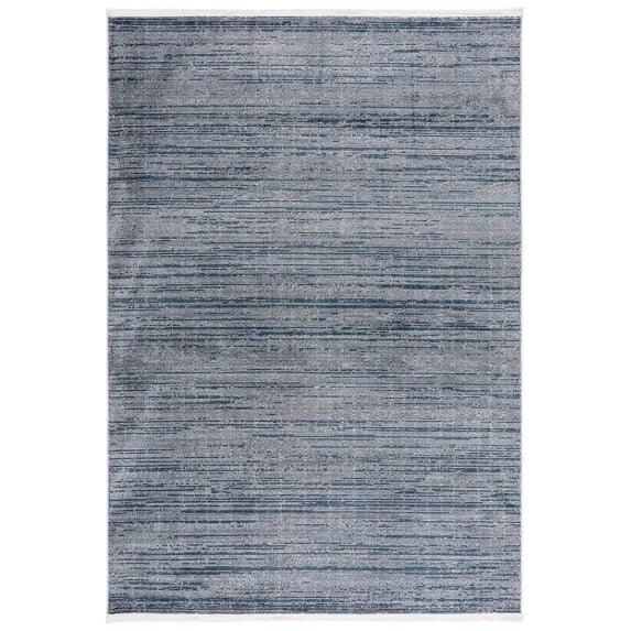 SAFAVIEH Mila Mellony Distressed Polyester Area Rug, Blue/Ivory, 5'3" x 7'6"