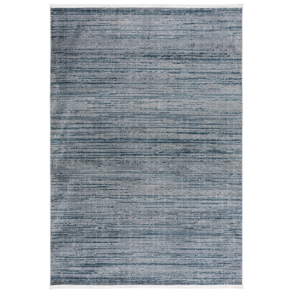 SAFAVIEH Mila Mellony Distressed Polyester Area Rug, Blue/Ivory, 8' x 10'