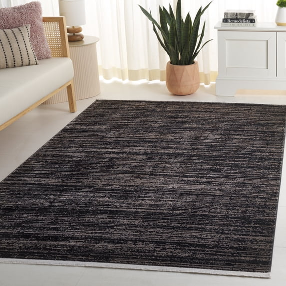Safavieh Mila Mellony Distressed Polyester Area Rug, Brown/Black, 4' x 6'