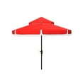 thumbnail image 1 of SAFAVIEH Milan Fringe 9' Market Crank Double Top Umbrella, Red, 1 of 2