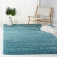 thumbnail image 1 of SAFAVIEH Milan Harlow Solid Plush Shag Area Rug, Aqua Blue, 4' x 6' - Modern Design, Aqua Blue, Non-Shedding & Easy Cleaning, Ultra Plush Thick Pile, Ideal for Living Room, Bedroom, Entryway, 1 of 13