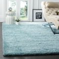 thumbnail image 1 of SAFAVIEH Milan Harlow Solid Plush Shag Area Rug, Aqua Blue, 5'1" x 8', 1 of 13