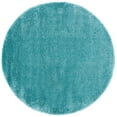 thumbnail image 1 of SAFAVIEH Milan Harlow Solid Plush Shag Area Rug, Aqua Blue, 7' x 7' Round - Modern Design, Aqua Blue, Non-Shedding & Easy Cleaning, Ultra Plush Thick Pile, Ideal for Living Room, Bedroom, 1 of 13