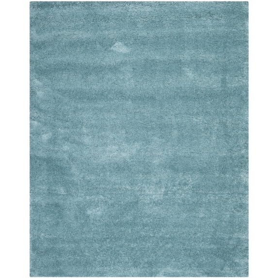 SAFAVIEH Milan Harlow Solid Plush Shag Area Rug, Aqua Blue, 8'6" x 12'