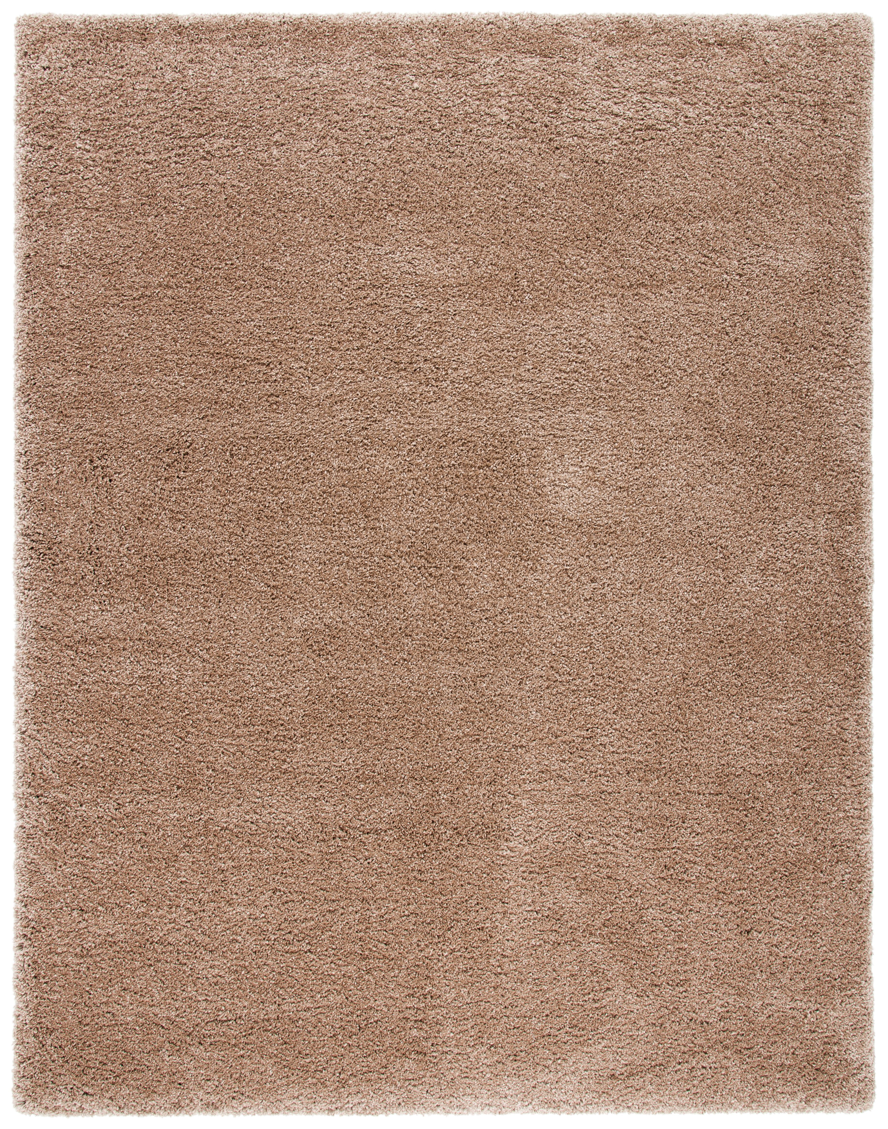 Dark Beige Synthetic Shag Area Rug 8'6" x 12'