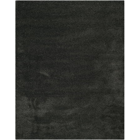 SAFAVIEH Milan Harlow Solid Plush Shag Area Rug, Dark Grey, 10' x 14' - X-Large - Modern Design, Dark Grey, Non-Shedding & Easy Cleaning, Ultra Plush Thick Pile, Ideal for Living Room, Bedroom