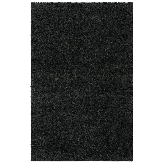SAFAVIEH Milan Harlow Solid Plush Shag Area Rug, Dark Grey, 5'1" x 8'