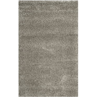 SAFAVIEH Milan Harlow Solid Plush Shag Area Rug, Grey, 10' x 14'