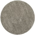 thumbnail image 1 of SAFAVIEH Milan Harlow Solid Plush Shag Area Rug, Grey, 3' x 3' Round, 1 of 13