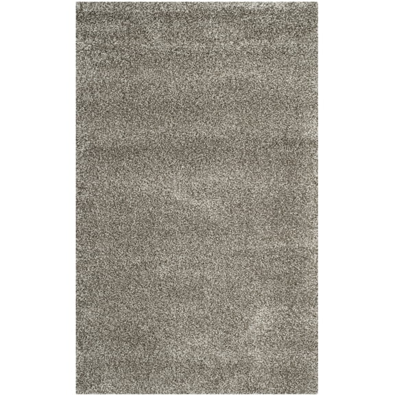 SAFAVIEH Milan Harlow Solid Plush Shag Area Rug, Grey, 8' x 10'