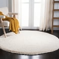 thumbnail image 1 of SAFAVIEH Milan Harlow Solid Plush Shag Area Rug, Ivory, 5'1" x 5'1" Round - Modern Design, Ivory, Non-Shedding & Easy Cleaning, Ultra Plush Thick Pile, Ideal for Living Room, Bedroom, 1 of 13