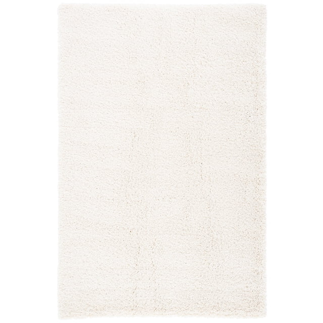 Solid Plush Rug SAFAVIEH Milan Harlow Solid Plush Shag Area Rug, Ivory, 5'1