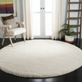 thumbnail image 1 of SAFAVIEH Milan Harlow Solid Plush Shag Area Rug, Ivory, 7' x 7' Round - Modern Design, Ivory, Non-Shedding & Easy Cleaning, Ultra Plush Thick Pile, Ideal for Living Room, Bedroom, 1 of 13