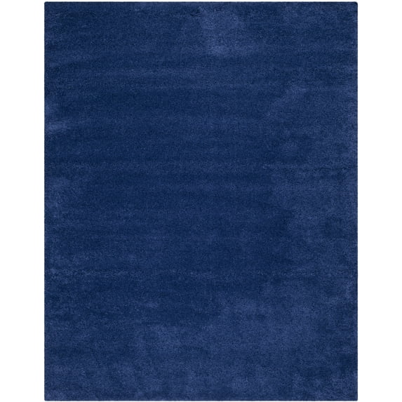 SAFAVIEH Milan Harlow Solid Plush Shag Area Rug, Navy, 8'6" x 12'