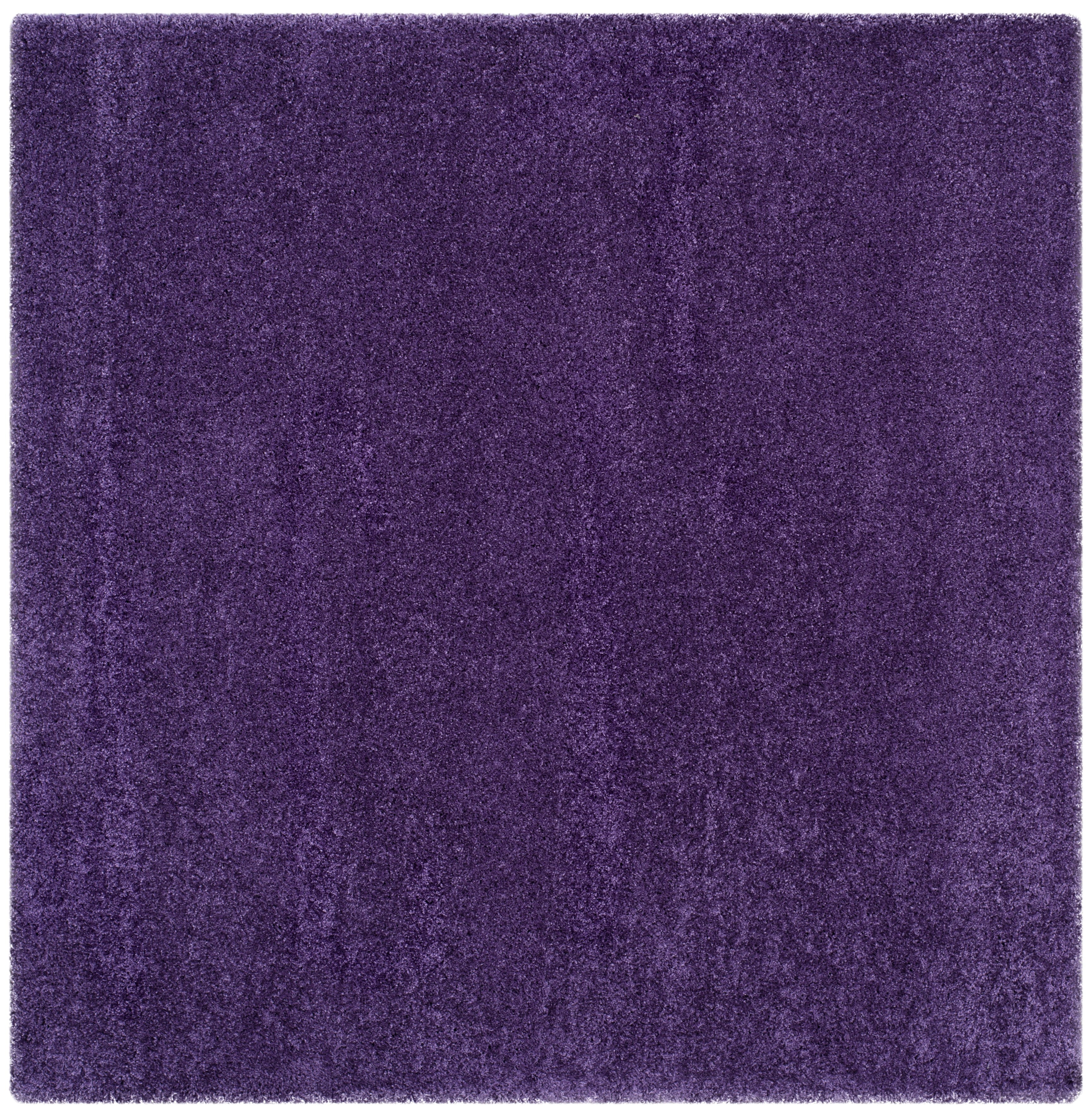 Solid Plush Rug SAFAVIEH Milan Harlow Solid Plush Shag Area Rug, Purple, 3' x 3' Square ...