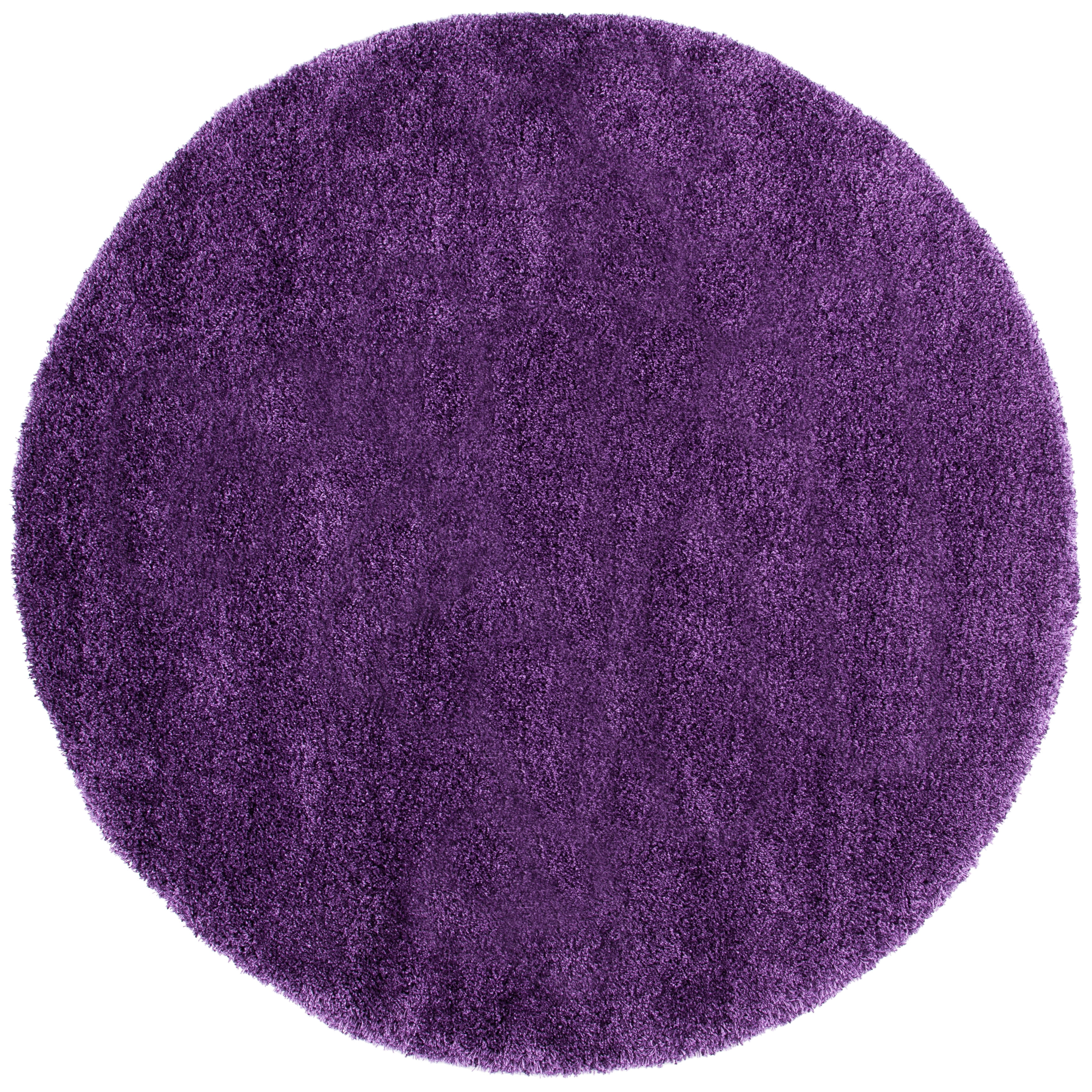 Solid Plush Rug SAFAVIEH Milan Harlow Solid Plush Shag Area Rug, Purple, 8' x 8' Round ...