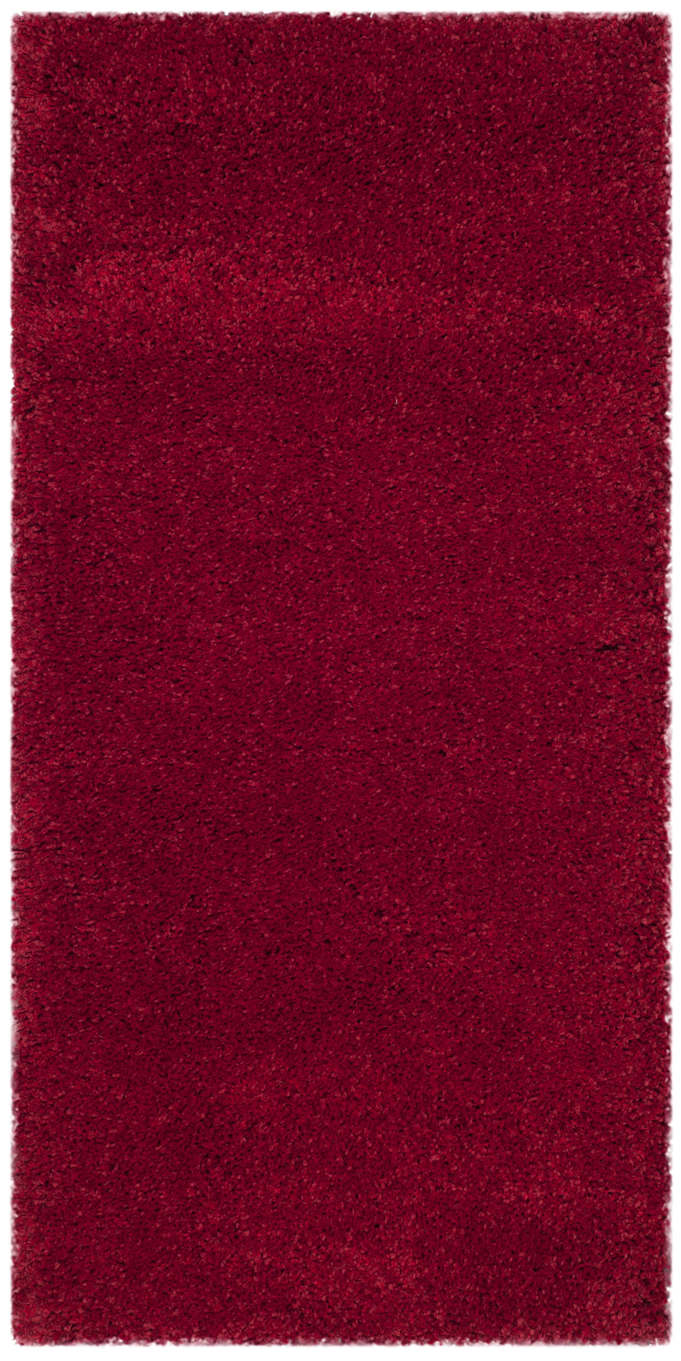 2 ft. x 4 ft. Red Synthetic Shag Area Rug
