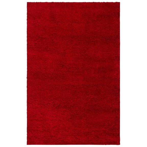 SAFAVIEH Milan Harlow Solid Plush Shag Area Rug, Red, 5'1" x 8' - Modern Design, Red, Non-Shedding & Easy Cleaning, Ultra Plush Thick Pile, Ideal for Living Room, Bedroom
