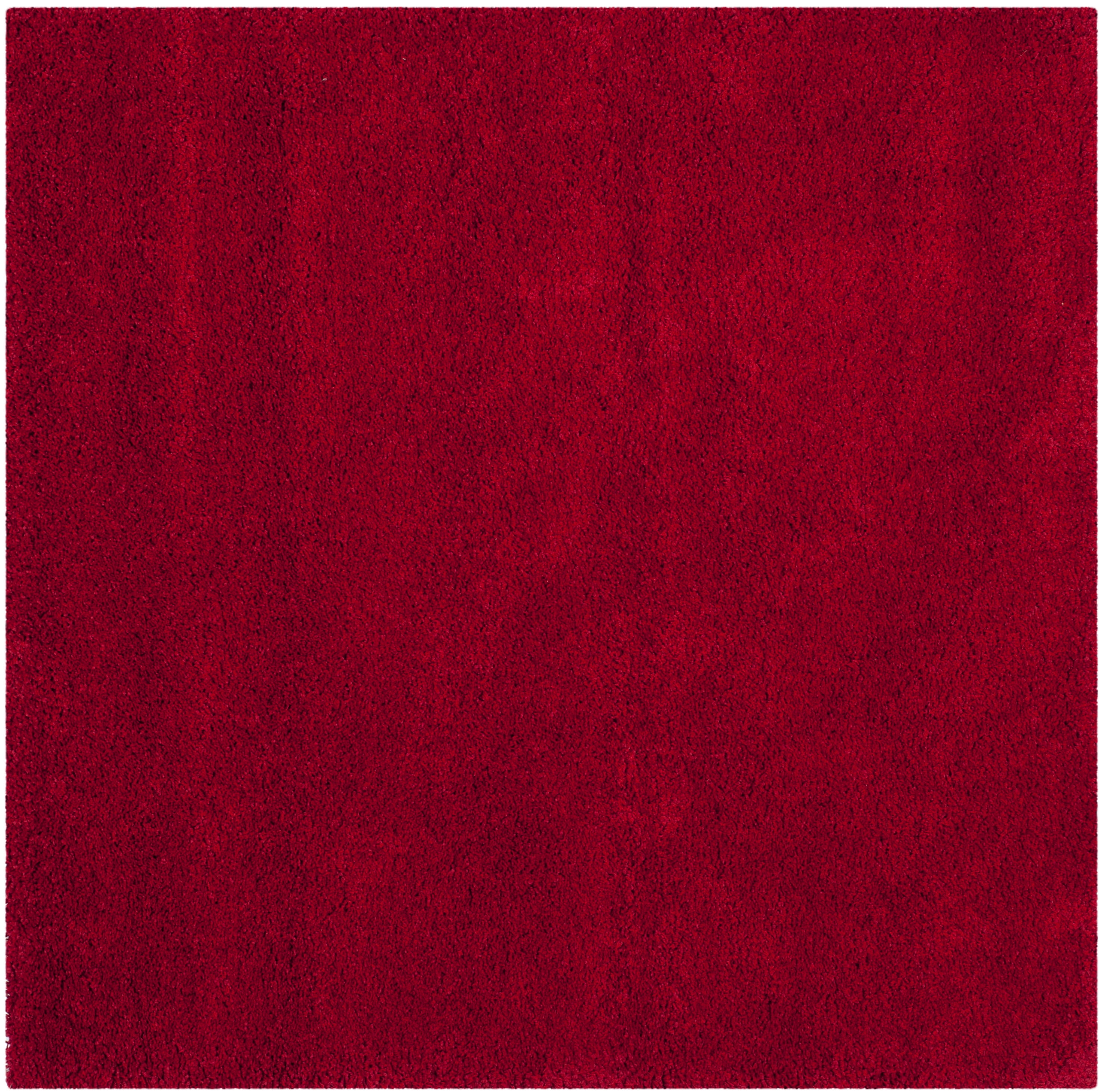 Solid Plush Rug SAFAVIEH Milan Harlow Solid Plush Shag Area Rug, Red, 7' x 7' Square ...