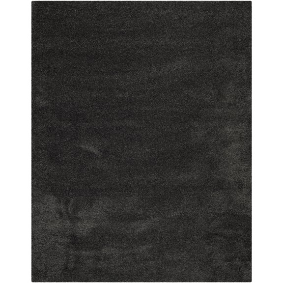 SAFAVIEH Milan Harlow Solid Plush Shag Area Rug, Dark Grey, 11' x 16' - X-Large - Modern Design, Dark Grey, Non-Shedding & Easy Cleaning, Ultra Plush Thick Pile, Ideal for Living Room, Bedroom