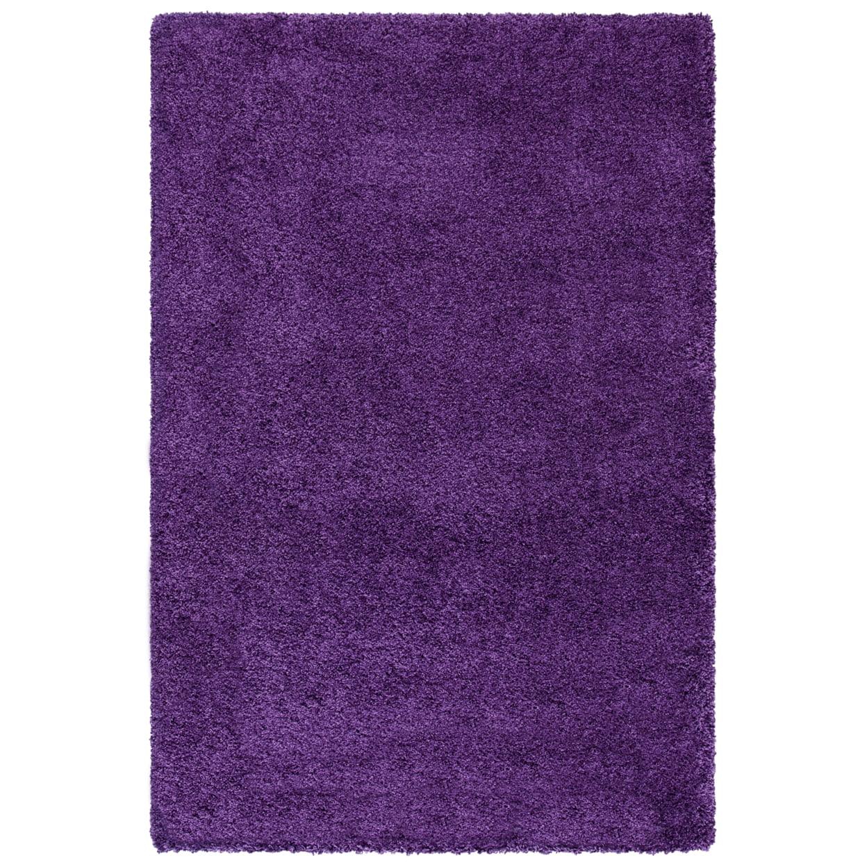 7' Square Purple Shag Synthetic Area Rug