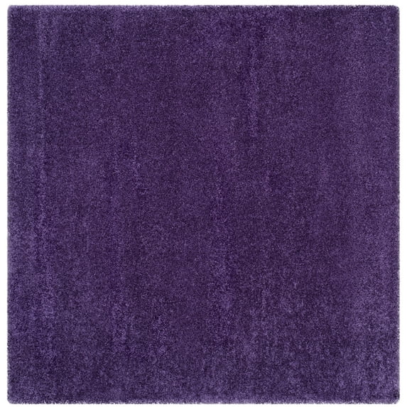 SAFAVIEH Milan Harlow Solid Plush Shag Area Rug, Purple, 9' x 9' Square