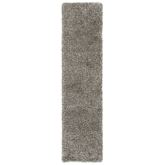 SAFAVIEH Milan Harlow Solid Plush Shag Runner Rug, Grey, 2' x 22'