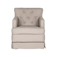 thumbnail image 1 of SAFAVIEH Millicent Swivel Accent Chair w/ Brass Nail Heads, Taupe, 1 of 4