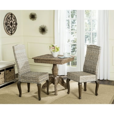 SAFAVIEH Milos 18''H Wicker Dining Chair White Washed