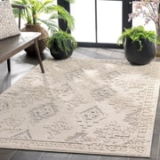 Safavieh Milos Alondra Geometric Indoor/Outdoor Area Rug, Ivory/Gray, 5' x 7'