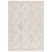 SAFAVIEH Milos Alondra Geometric Indoor/Outdoor Area Rug, Ivory/Grey, 5' x 7'