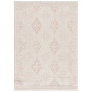 SAFAVIEH Milos Alondra Geometric Indoor/Outdoor Area Rug, Ivory/Rust, 5' x 7'