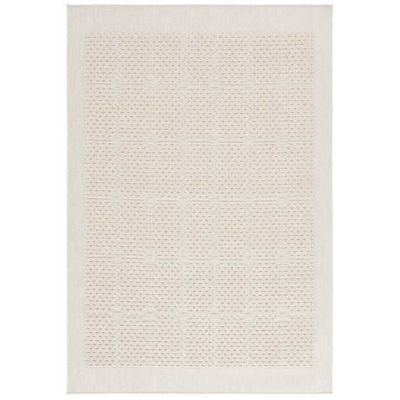SAFAVIEH Milos Bailey Geometric Indoor/Outdoor Area Rug, Beige, 4' x 6'