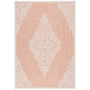 SAFAVIEH Milos Eunice Geometric Indoor/Outdoor Area Rug, Rust/Ivory, 5' x 7'
