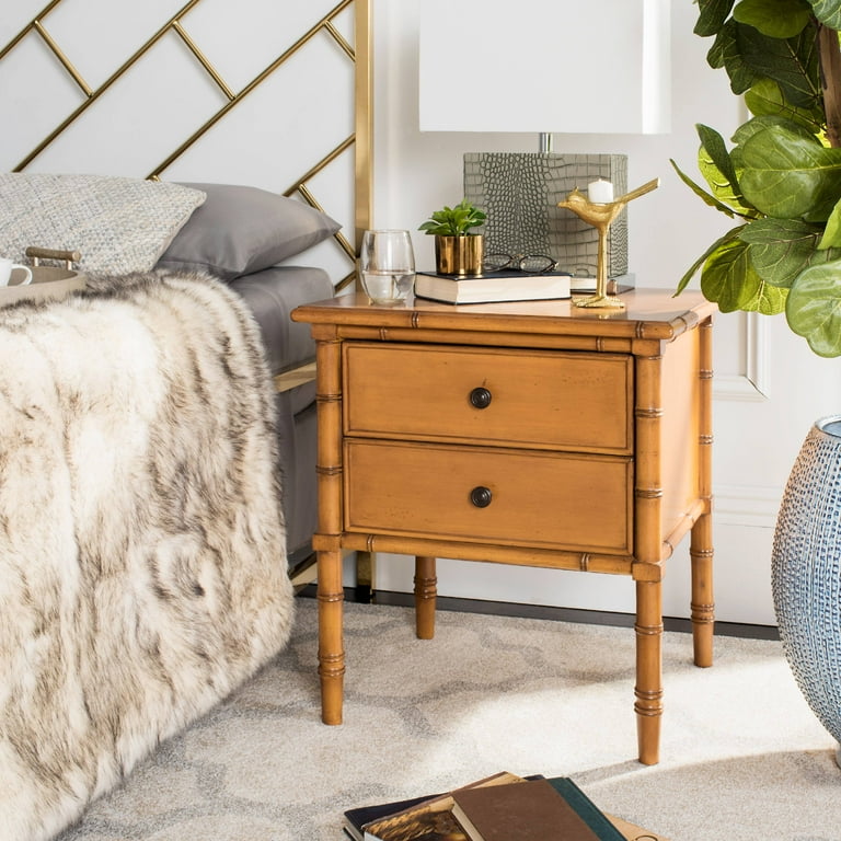 Safavieh Mina Brown Nightstand Safavieh Mina Brown Nightstand