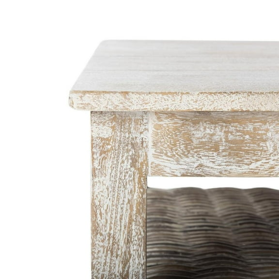 SAFAVIEH Minerva Coastal Coffee Table, Natural White